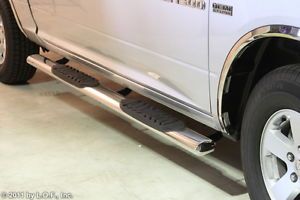 Nerf Step Bars 5" Oval Stainless 09 2012 Dodge RAM 1500 Crew Cab 10 12 2500 3500