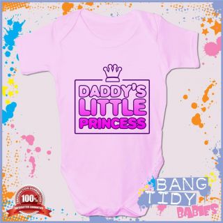 Funny Baby Grow Daddy's Little Princess Cute Girl Babies Clothing