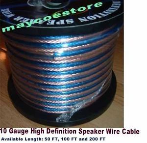 200 ft 60m High Definition 10 Gauge Speaker Wire Cable