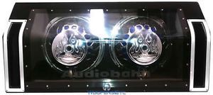 ABP102J Audiobahn Dual 10" Subs Loaded Subwoofers Speakers Enclosure Box
