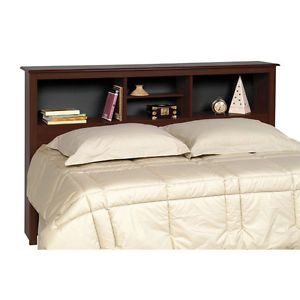 Espresso Full Queen Bookcase Headboard Head Board for Beds Bed New