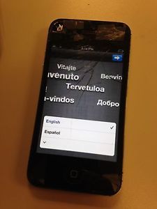 Black Verizon Apple iPhone 4S 16GB MD276LL A Clean ESN Cracked Screen