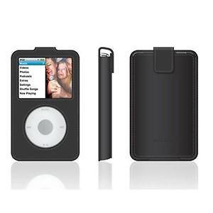 iPod Classic 7th 6th Gen 80GB 120GB 160GB Belkin Leather Black Case Sleeve Pouch