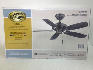 Hampton Bay Gazebo II 42 in Indoor Outdoor Natural Iron Ceiling Fan