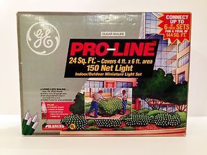 New GE Pro Line Christmas Net Clear Lights Set 150 Clear Light 4 x 6 Ft
