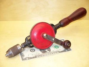 Antique Millers Falls Hand Crank Eegbeater Drill No 77A Vtg Wood Hole Hand Tool