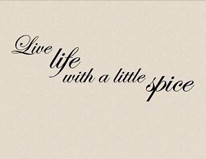 Live Life with Spice Vinyl Wall Lettering Sayings Home Decor Quotes Art