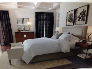 Mitchell Gold Bob Williams Regis Upholstered Queen Headboard and Platform Bed