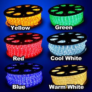 New 150' ft 2 Wire LED Rope Light Home Outdoor Christmas Lighting