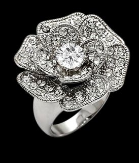 Rose Flower Shape Diamond Engagement Ring 4 Carat New
