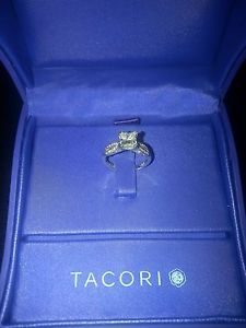 Tacori 1 01 Carat Platinum Engagement Diamond Princess Ring GIA Certified VS2 F