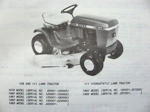 John Deere 108 111 111 Hydro Lawn Tractor Parts Catalog On Popscreen