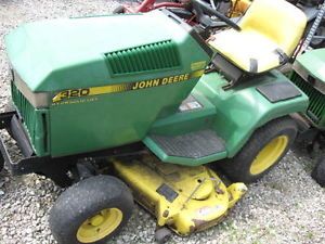 John Deere 320 Lawn Tractor Mower 48" Deck Hydraulic Lift Liquid Cooled Motor