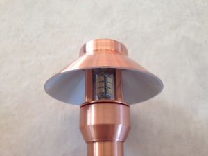 LED Low Voltage Outdoor Landscape Brass Path Lights with Copper Finish