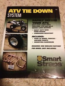 ATV Tie Down System Smart Straps Golf Cart ATV Light Duty Tractor Lawn Mowers