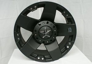 24 x12 XD Series XD775 Rockstar Matte Black 5 6 8 Lug Wheels Rims FREE LUGS