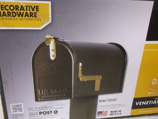 Gibraltar Standard Premium Steel Post Mount Mailbox Mail Box Bronze MM110V01