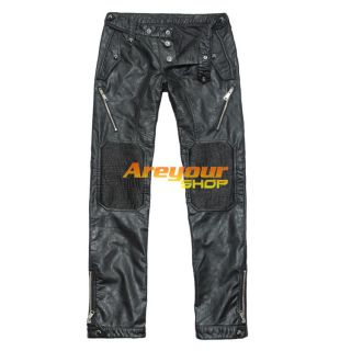 Bruce Shark Mens PU Leather Pants Jeans Trousers Fashion Size 28 36 Black 1622