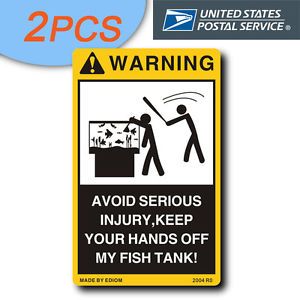 2pcs Funny Stickers for Your Aquarium Fish Tank 10 20 55 Any Gallon Decoration