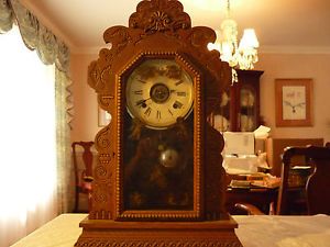 Antique Ansonia Clock Company Victorian Gingerbread Clock Mantel Clock Parts