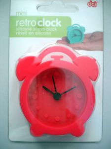 Mini Retro Silicone Alarm Clock Pink