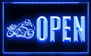 AC011 B Open Motorcycles Auto Shop Car LED Light Sign