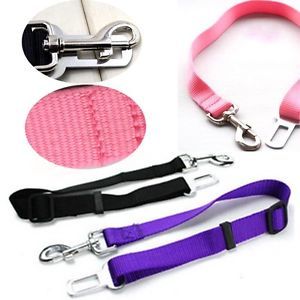 70cm Dog Seat Belt Strap Buckle Clip Harness Pet Restraint for Car Safey 3Colors
