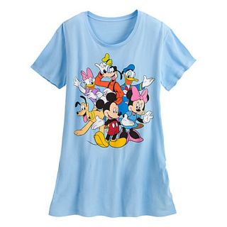 Mickey Mouse Minnie Goofy Pluto Donald Duck Pajamas Shirt Disney Nightshirt