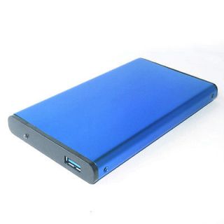 Blue USB 3 0 2 5" SATA HDD Hard Disk Drive External Enclosure Case Box to 3TB
