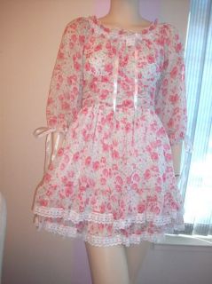 Pretty Rose Chiffon Sissy Dress 2X