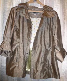 Womens 2X Vintage Windbreaker Tan Jacket Good Condition