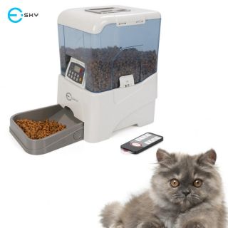 Esky Remote Controlled 5 Meal Automatic Programmable Portion Dog Cat Pet Feeder