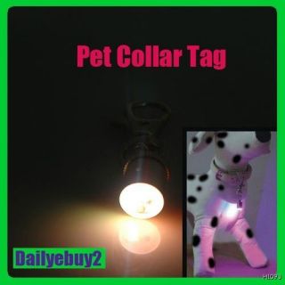 Brand New Dog Cat Pet Quality Safety Red Blue Yellow Flash LED Light Collar Tag