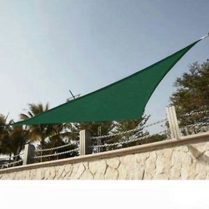 New Heavy Duty 12' Triangle Sun Sail Shade Canopy Cover Green Outdoor Patio