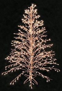 6' 400 Light Clear Christmas Tree White Wire Outdoor Christmas Decor