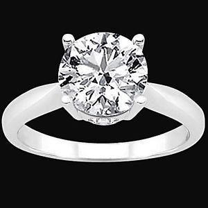 3 Carat Diamond Solitaire Ring 4 Prong Jewelry Gold