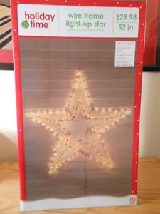 Christmas Light Up Star Indoor Outdoor Decor Yard Decorations Home Accents