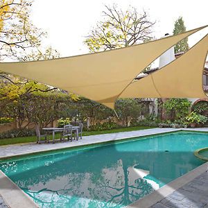 New 16' ft Triangle Sun Shade Sail Beige Outdoor Patio Canopy