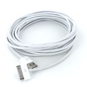 Two 10' ft Long USB Data Sync Cable Power Charger Cord Apple iPhone 4 4S iPod