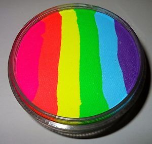 Wolfe FX Hydrocolor Neon Rainbow Wheel Rave Blacklight Reactive Face Paint