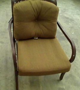 Hampton Bay Morgan Classic Patio Lounge Chair with Sunbrella Canvasteak Cushions