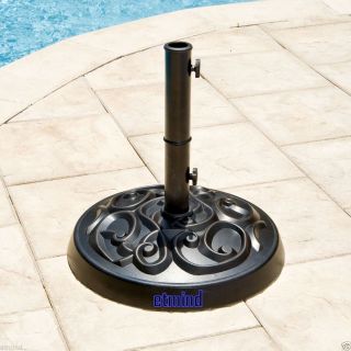 New 50lb Heavy Patio Umbrella Stand Base Outdoor Solid Polymer Concrete