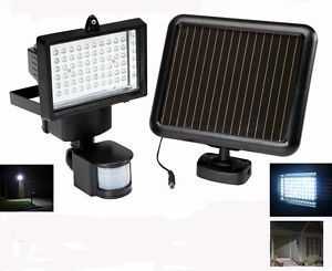 Ultra Bright 60 LED Solar Motion Sensor Outdoor Garage Security Flood Light