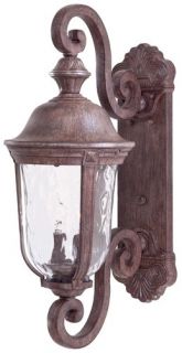 The Great Outdoors Go 8991 Vintage Rust Tuscan 2 Light Outdoor Wall Sconces From