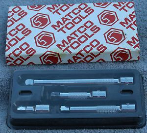 Matco SBXW4T 4 Piece 3 8" Drive Wobble Extension Set Mint in Box TRAY1