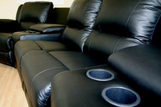 New Home Theater Seating Recliner Movie Chairs 4 Seats