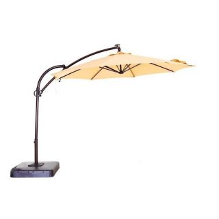 Hampton Bay 11 ft Dia Solar Powered Patio Umbrella in Tan $299 00