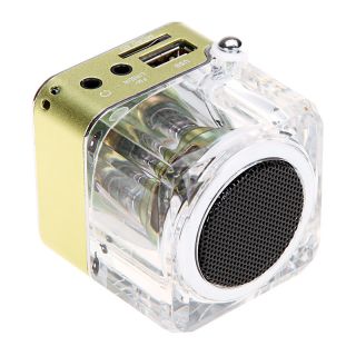 Portable Mini Speaker Music  4 Player HiFi Micro SD TF USB FM Radio Green