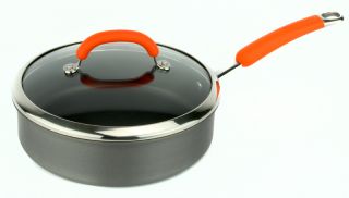 New Rachael Ray 10 Piece Hard Anodized Cookware Set Nonstick Pots Pans Orange