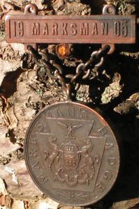 1905 Marksman's Badge Pennsylvania National Guard Ladder Badge Medal